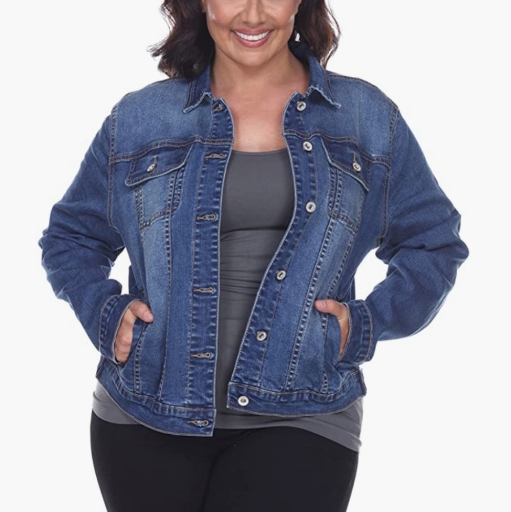 White Mark Jean jacket